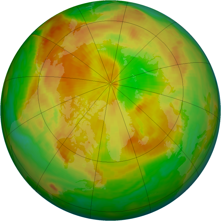 Arctic ozone map for 08 May 1992
